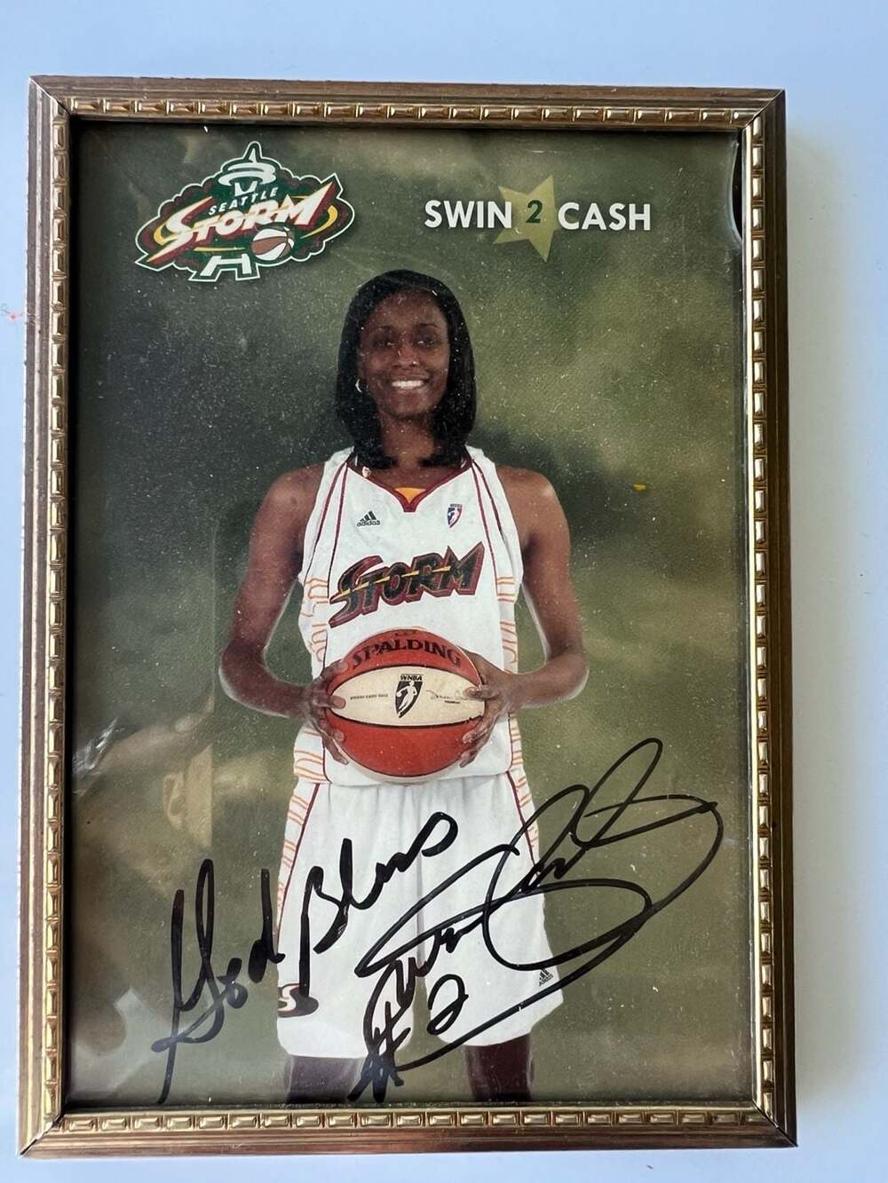 Swin Cash Signed Seattle Storm Photo Display Used-Like-New